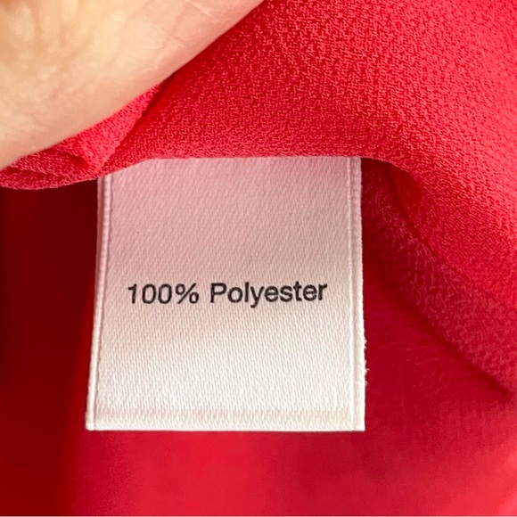 Saks Fifth Avenue “Black” Tank Top - Women’s Size Large - Red - Polyester - Picture 4 of 7